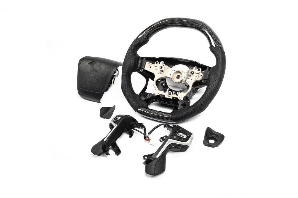 Steering wheel assembly (carbon) for Toyota Land Cruiser Prado 150 - Reelken Auto