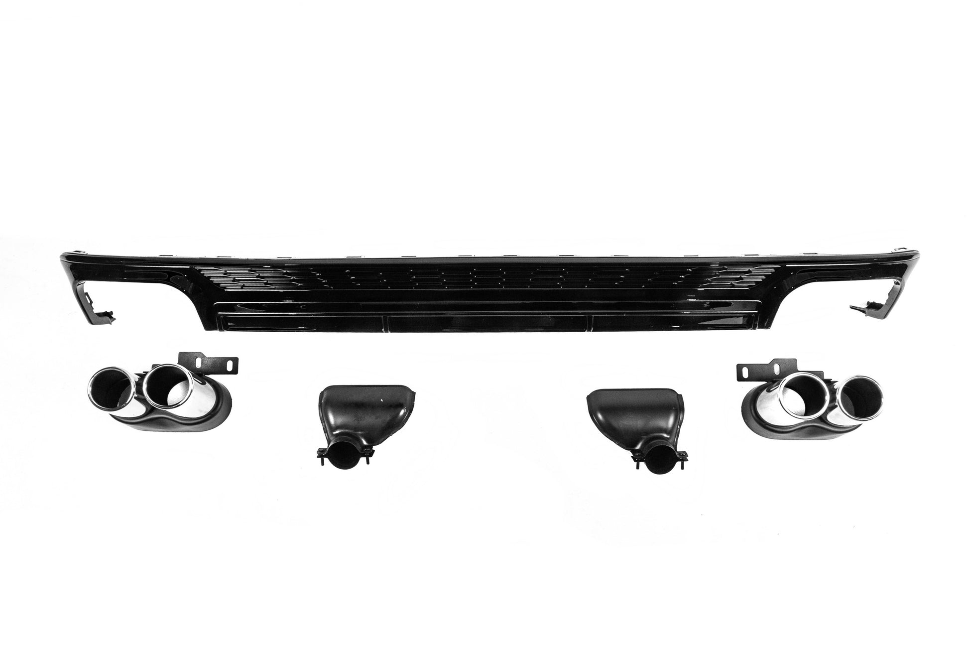 Rear diffuser with S-Style nozzles (for Base) for Audi A6 C8 2018- - image 2