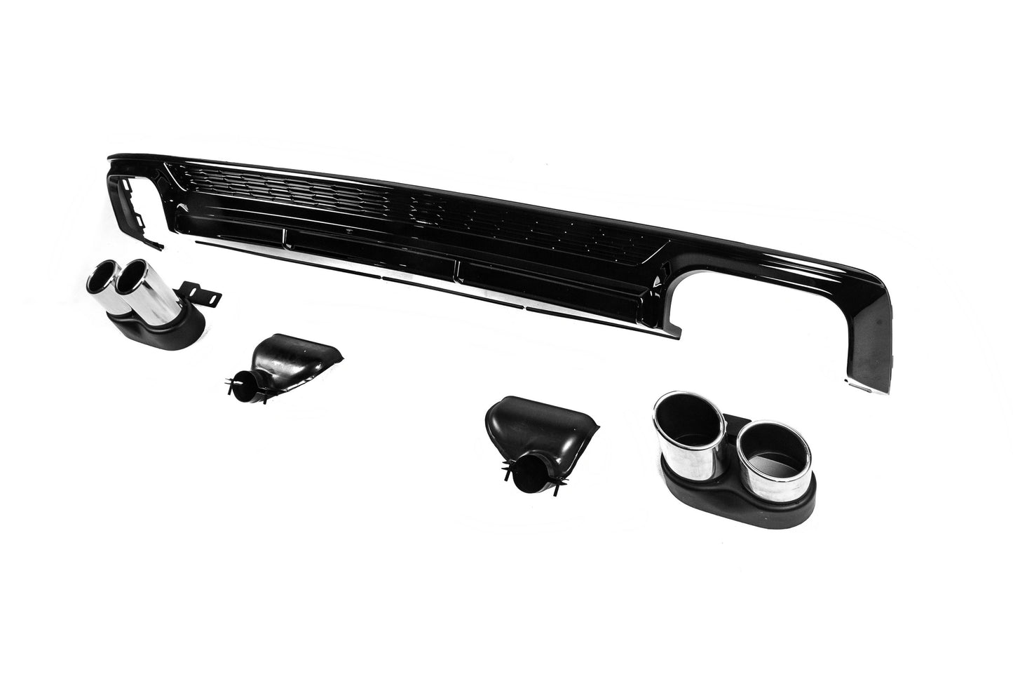 Rear Diffuser with Tips S-Style (for Base) for Audi A6 C8 2018- - image 1