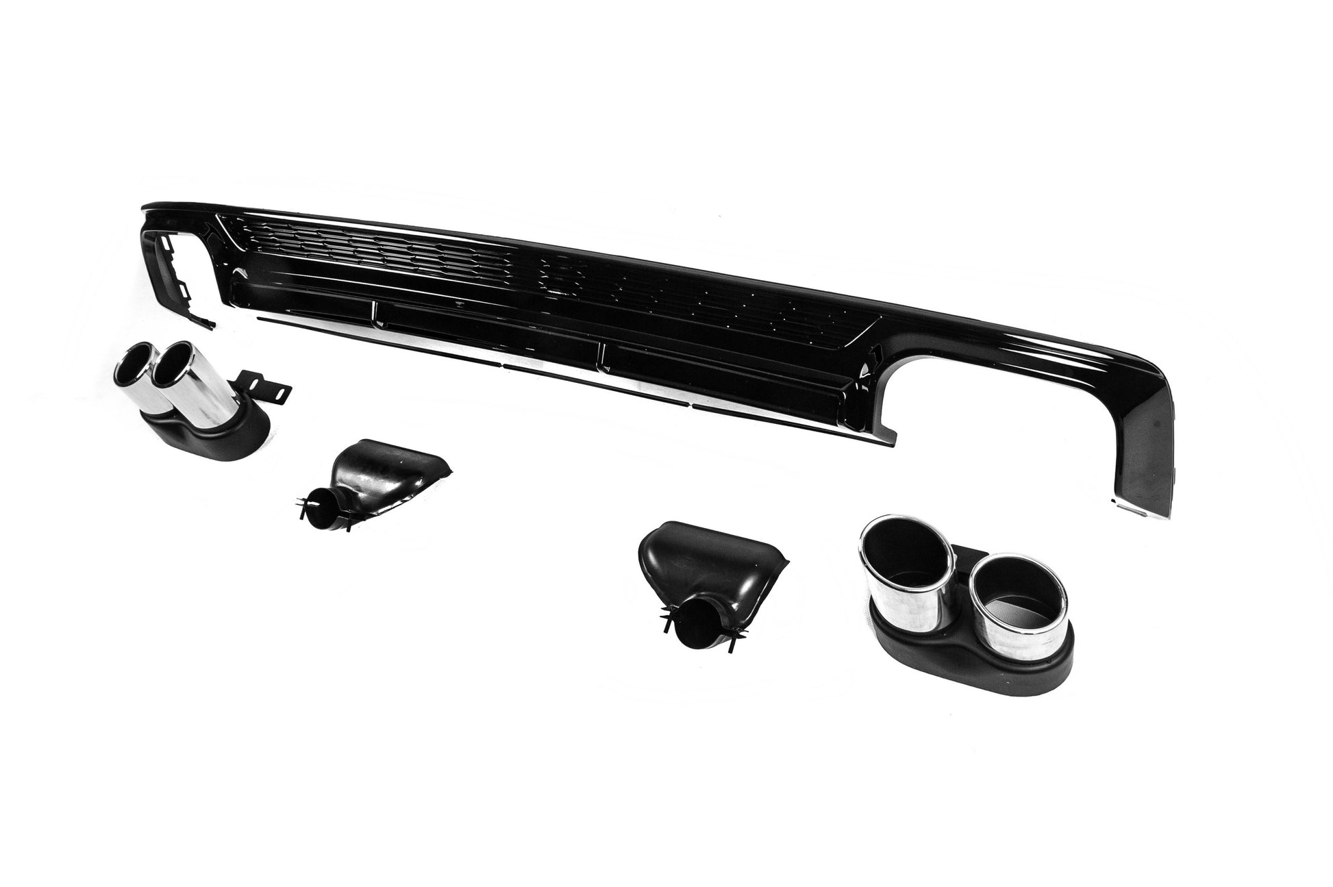 Rear Diffuser with Tips S-Style (for Base) for Audi A6 C8 2018–2025 - image 1