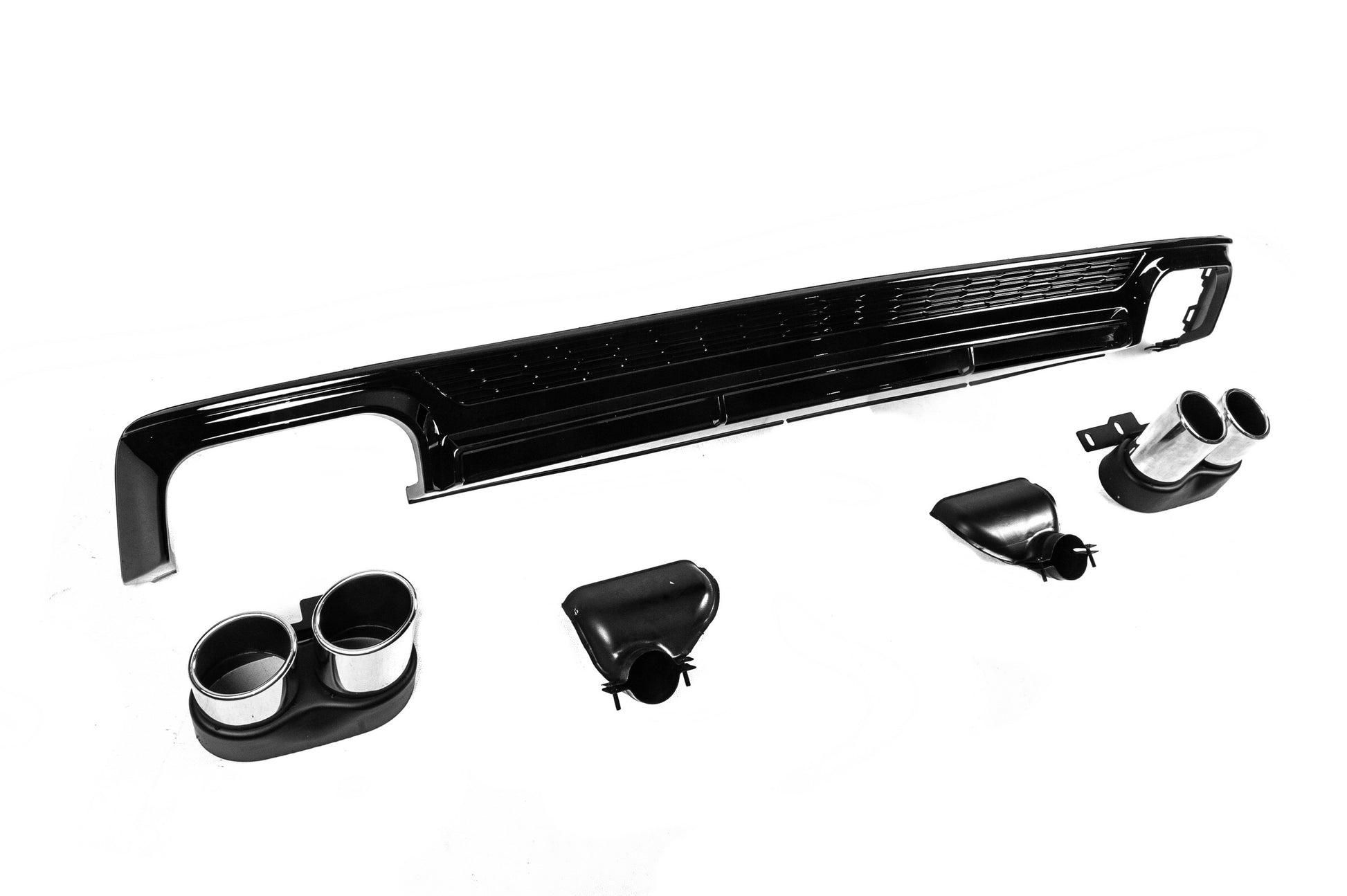Rear diffuser with S-Style nozzles (for Base) for Audi A6 C8 2018- - image 3