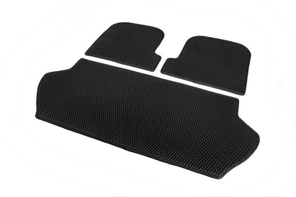 Trunk mat with 3 parts (EVA, black) for Volvo XC90 2002-2014 - Reelken Auto