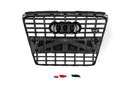 S-style front grille (black with chrome) for Audi A6 C6 2004-2011 - image 5