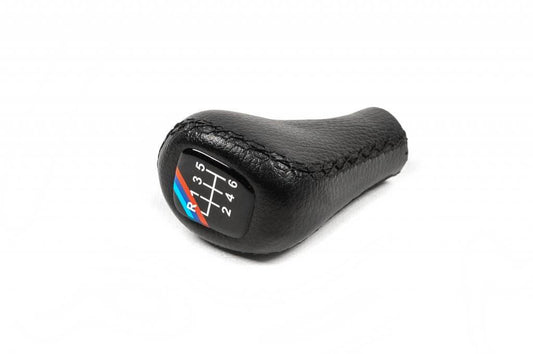 Gear knob V3-6st (leatherette, black smooth) for BMW 3 series E-30 1982-1994 - Reelken Auto