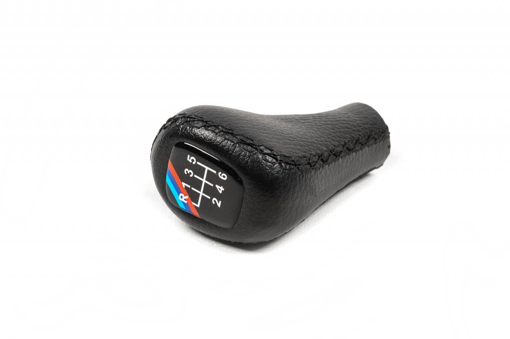 Gear Shift Knob V3-6 Speed (Leatherette, Black Smooth) for BMW 3 Series E-36 1990-2000 - image 1