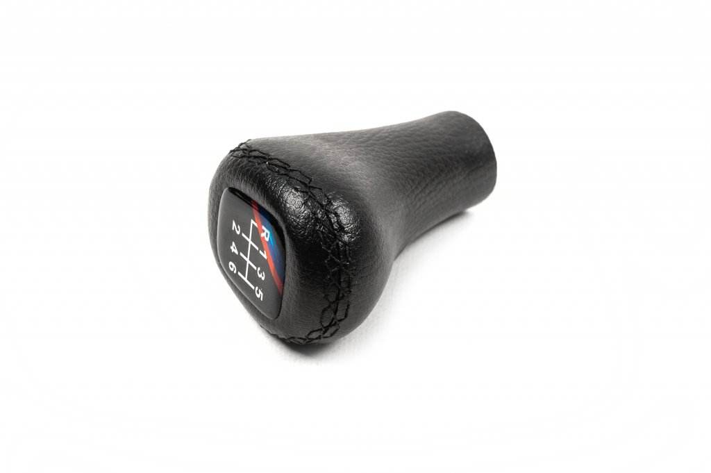 Gear knob V3-6st (leatherette, black smooth) for BMW 3 series E-30 1982-1994 - Reelken Auto