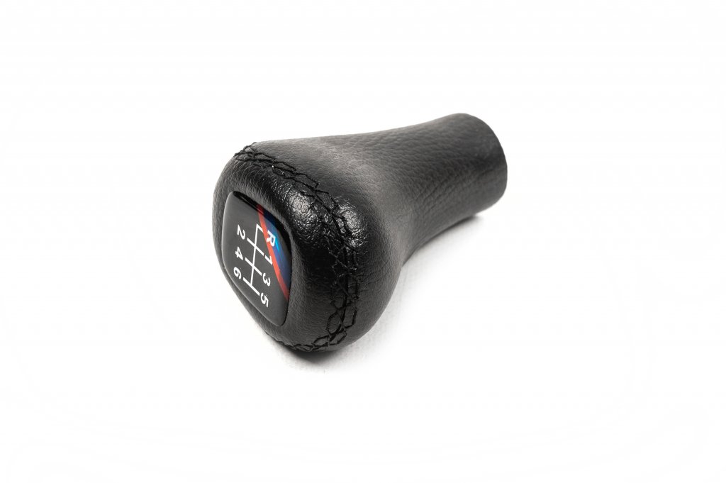 Gear Shift Knob V3-6 Speed (Leatherette, Black Smooth) for BMW 5 Series E-34 1988-1995 - image 2