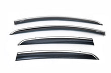 Window deflectors with chrome trim (4 pcs, Niken) for Fiat Linea 2006-2018 - image 2