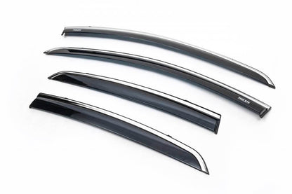 Window vents with chrome (4 PCs, Niken) for Fiat Linea 2006-2018 - Reelken Auto