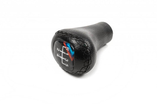 Gear knob V3-5st (leatherette, black smooth) for BMW 3 series E-30 1982-1994 - Reelken Auto