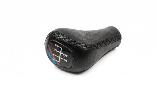 Gear knob V3-5st (leatherette, black smooth) for BMW 3 series E-30 1982-1994 - Reelken Auto