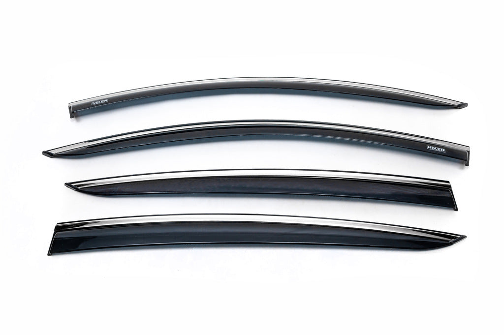 Window Deflectors with Chrome Trim HB/SD (4 pcs, Niken) for Ford Focus IV 2018- - image 2