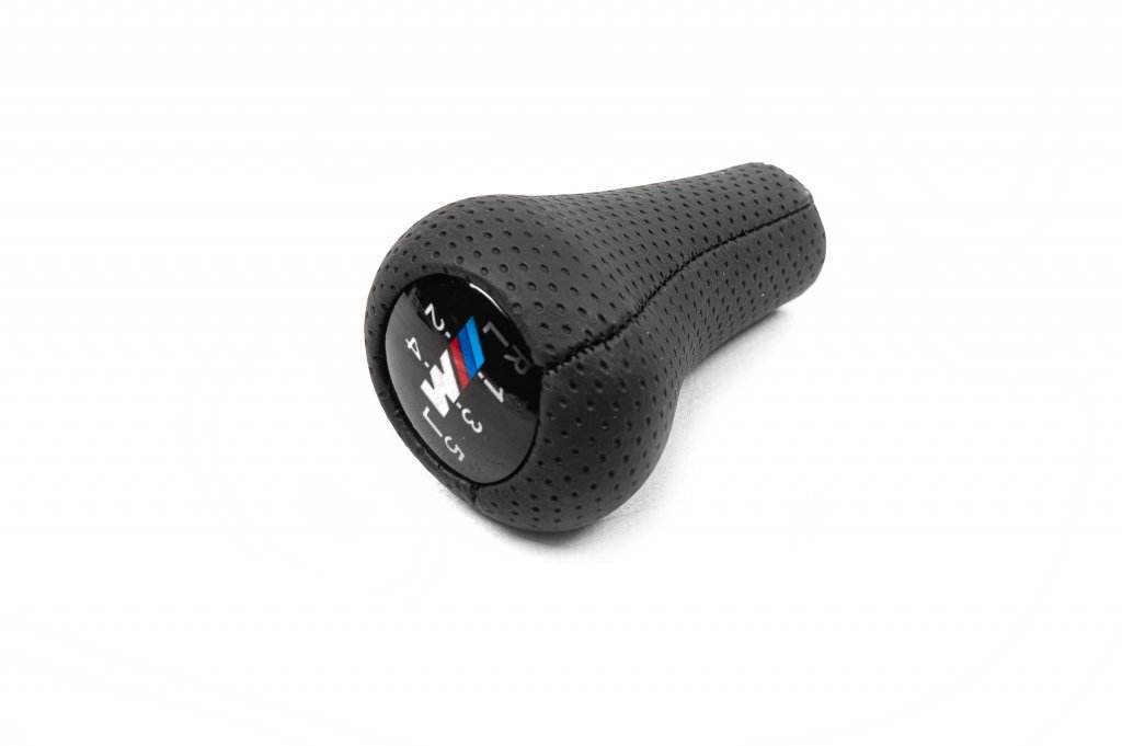 Gear knob V2-5st (leatherette, black smooth) for BMW 3 series E-30 1982-1994 - Reelken Auto