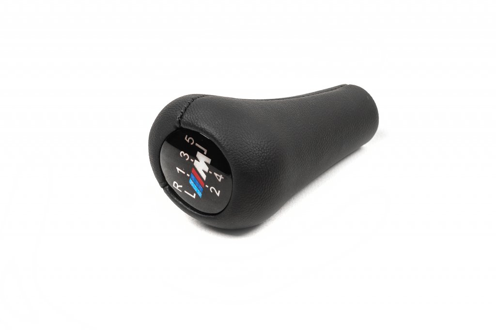 Gear Shift Knob V1-5 Speed (leatherette, black smooth) for BMW 3 Series E30 1982-1994 - image 1