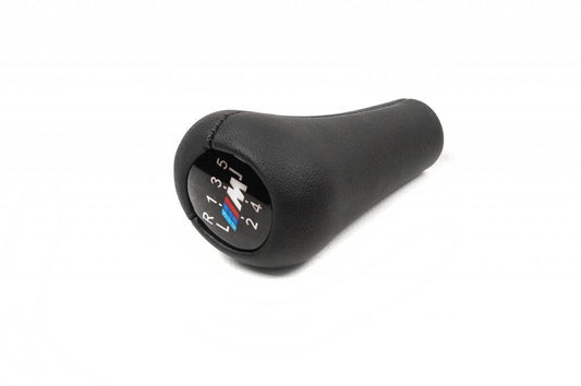 Gear knob V1-5st (leatherette, black smooth) for BMW 3 series E-30 1982-1994 - Reelken Auto