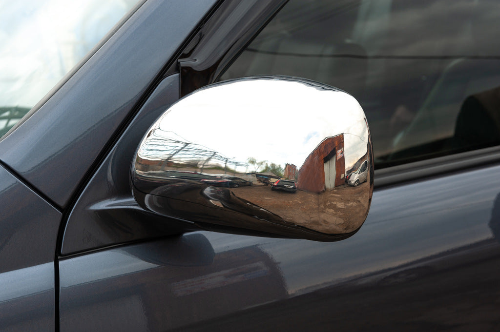 Mirror Covers (2 pcs, Stainless Steel) for Toyota Land Cruiser Prado 120 2002-2009 - image 4