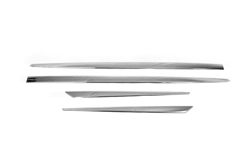 Molding door (HB, 4-piece, stainless steel) for Renault Megane III 2009-2016 - Reelken Auto