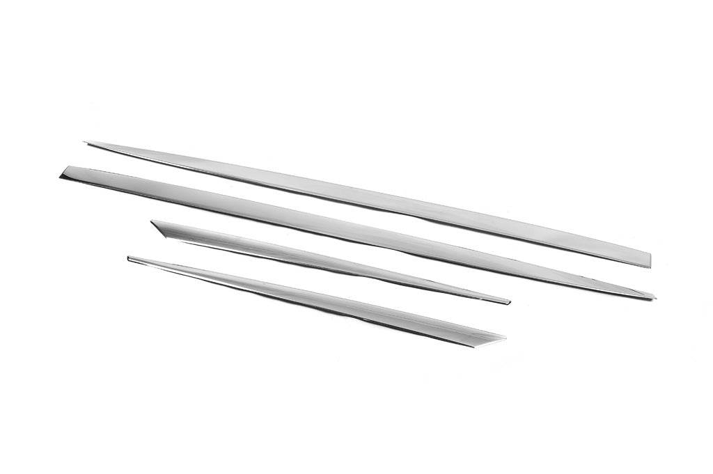 Molding door (HB, 4-piece, stainless steel) for Renault Megane III 2009-2016 - Reelken Auto