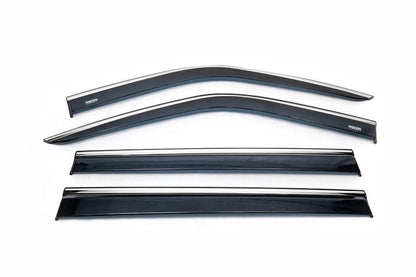 Window vents with chrome (4 PCs, Niken) for Opel Combo 2012-2018 - Reelken Auto