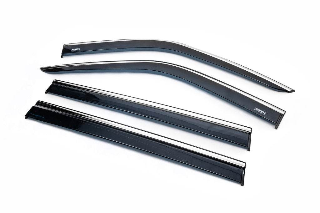 Window vents with chrome (4 PCs, Niken) for Opel Combo 2012-2018 - Reelken Auto