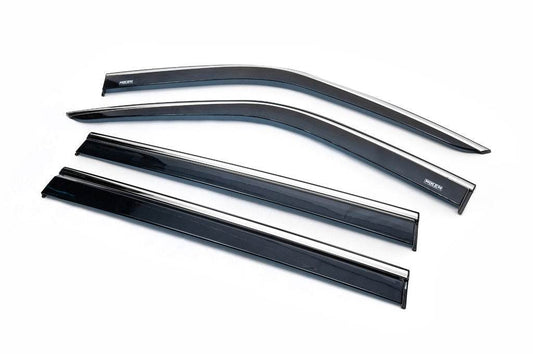 Window vents with chrome (4 PCs, Niken) for Opel Combo 2012-2018 - Reelken Auto