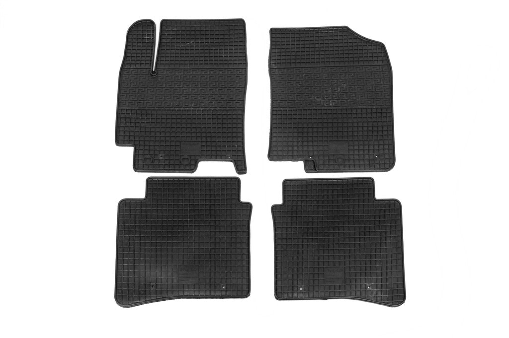 Rubber Floor Mats (4 pcs, Polytep) for Hyundai Accent 2017-2023 - image 1