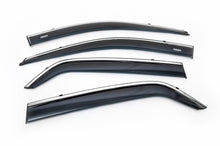 Window deflectors with chrome trim (4 pcs, Niken) for Kia Sportage 2004-2010 - image 2