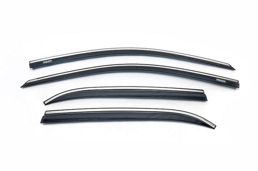 Window vents with chrome (4 PCs, Niken) for Hyundai I-20 2014-2020 - Reelken Auto