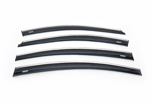 Window Deflectors with Chrome Trim SD (4 pcs, Niken) for Chevrolet Cruze 2009-2015 - image 2