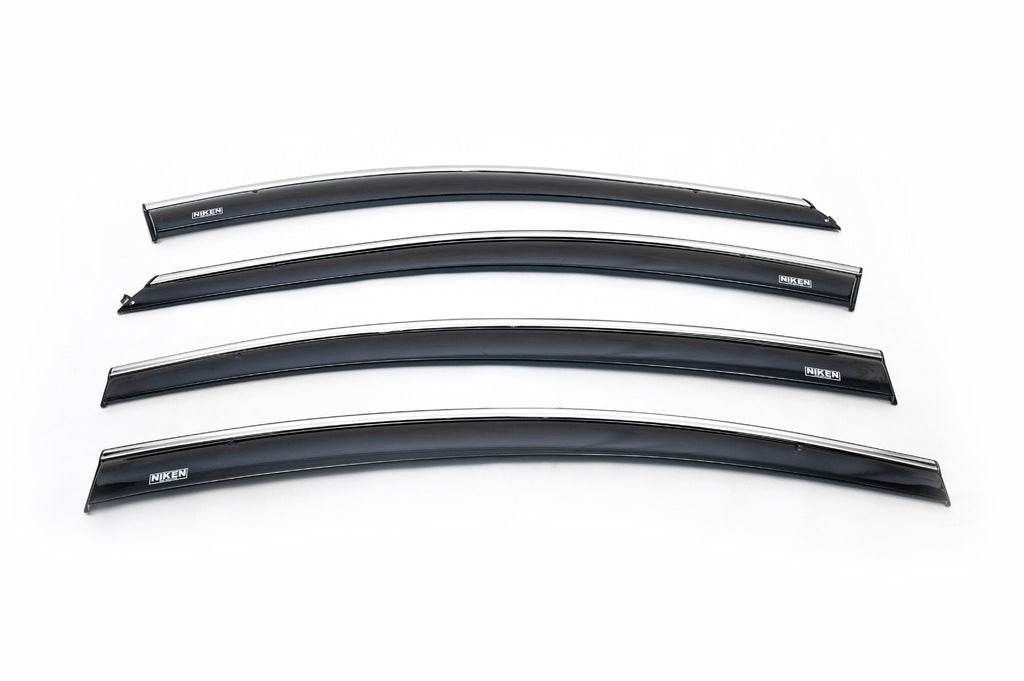 Window vents with chrome SD (4 PCs, Niken) for Chevrolet Cruze 2009-2015 - Reelken Auto