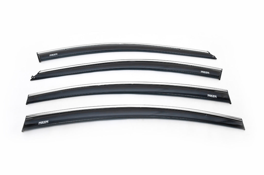 Window Deflectors with Chrome Trim SD (4 pcs, Niken) for Chevrolet Cruze 2009-2015 - image 2
