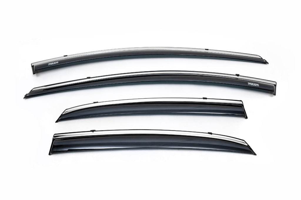 Window vents with chrome HB (4 PCs, Niken) for Hyundai I-30 2012-2017 - Reelken Auto