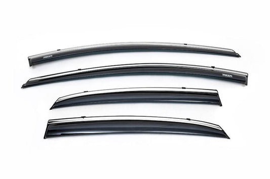 Window vents with chrome HB (4 PCs, Niken) for Hyundai I-30 2012-2017 - Reelken Auto