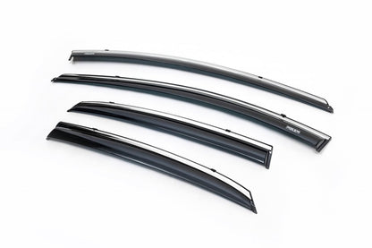 Window Deflectors with Chrome Trim HB (4 pcs, Niken) for Hyundai I-30 2012-2017 - image 1