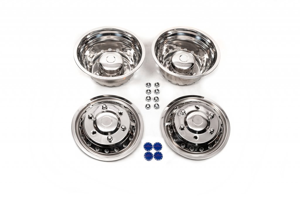 Stainless Steel Wheel Covers Exclusive V1 (2-piece, 4 pcs) for Mercedes Sprinter W906 2006-2018 - image 7