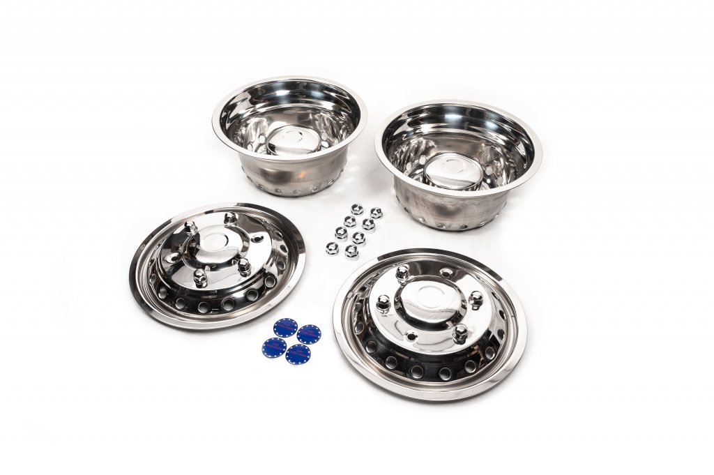 Stainless Steel Wheel Covers Exclusive V1 (2-piece, 4 pcs) for Mercedes Sprinter W907/W910 2018- - image 4