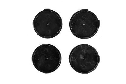 Wheel center caps 71/74 mm without ring (4 pcs, black with chrome logo) for Mercedes-Benz - image 3