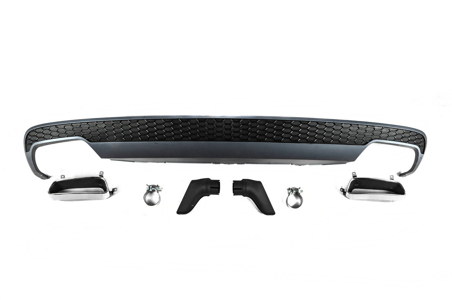 Rear diffuser with DPT S-Line-style nozzles (2011-2015) for Audi A6 C7 2011-2017 - image 2