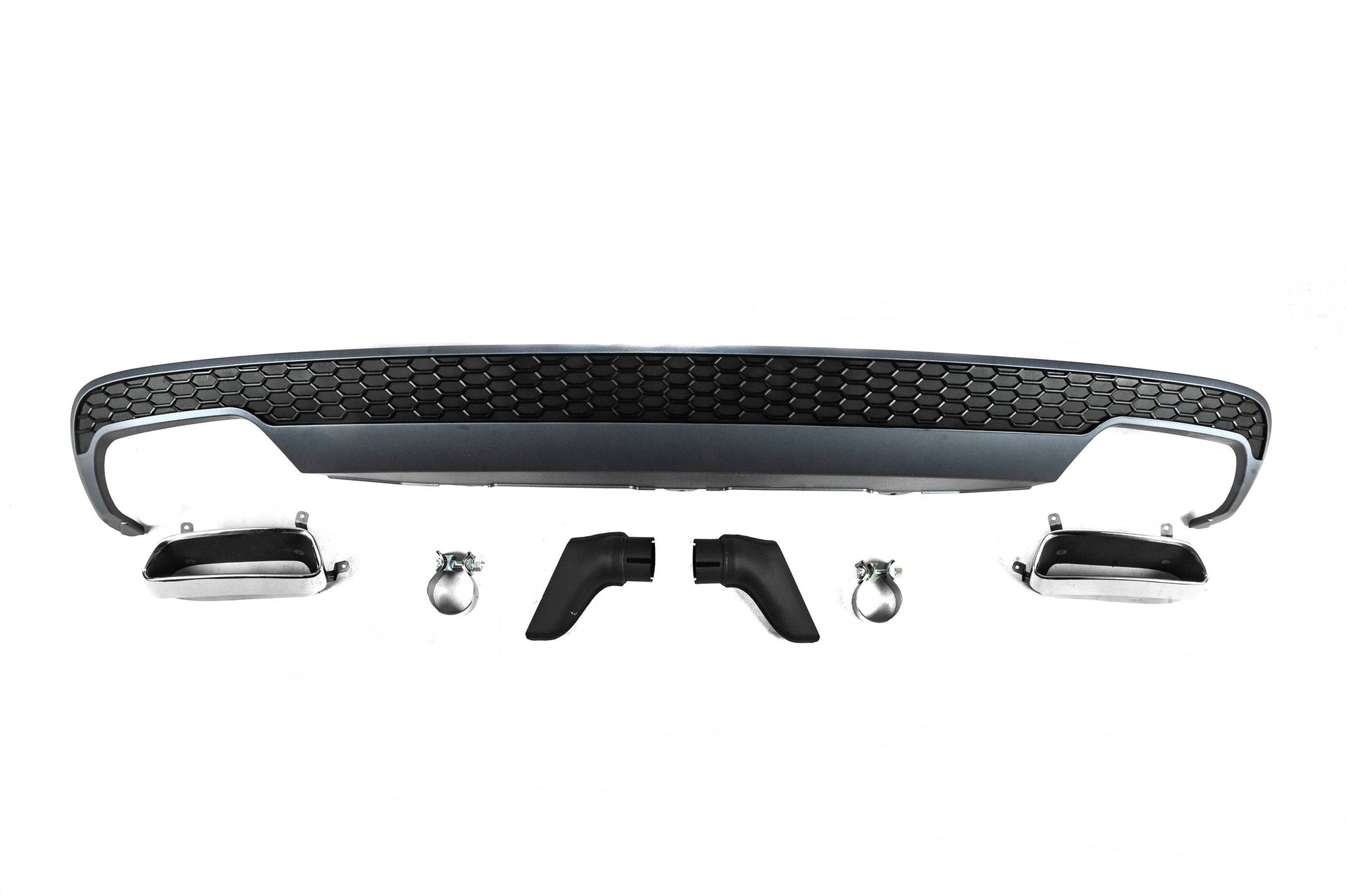 Rear diffuser with DPT S-Line-style nozzles (2011-2015) for Audi A6 C7 2011-2017 - image 2