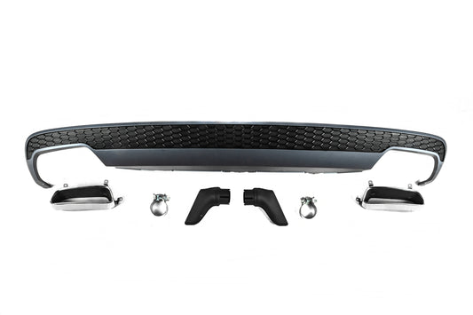 Rear diffuser with DPT S-Line-style nozzles (2011-2015) for Audi A6 C7 2011-2017 - image 2