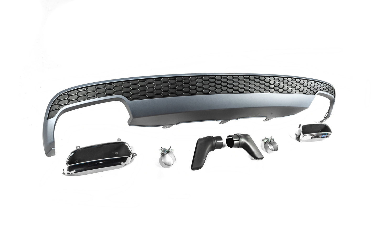 Rear diffuser with DPT S-Line-style nozzles (2011-2015) for Audi A6 C7 2011-2017 - image 4