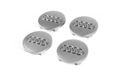 Wheel center caps 60/58mm gray ad5957s (set of 4) for Audi - image 1