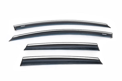 Window deflectors with chrome strip HB/SD (4 pcs, Niken) for Opel Astra J 2009-2015 - image 2