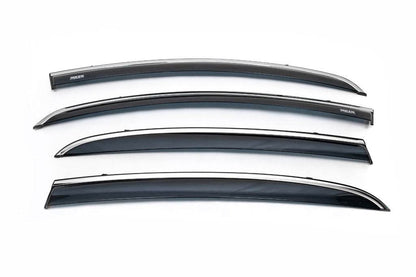 Window vents with chrome (4 PCs, Niken) for Opel Corsa D 2007-2014 - Reelken Auto