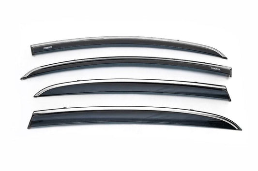 Window vents with chrome (4 PCs, Niken) for Opel Corsa D 2007-2014 - Reelken Auto