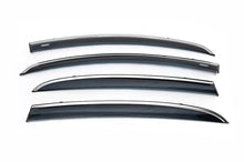 Window deflectors with chrome trim (4 pcs, Niken) for Opel Corsa D 2007-2014 - image 2
