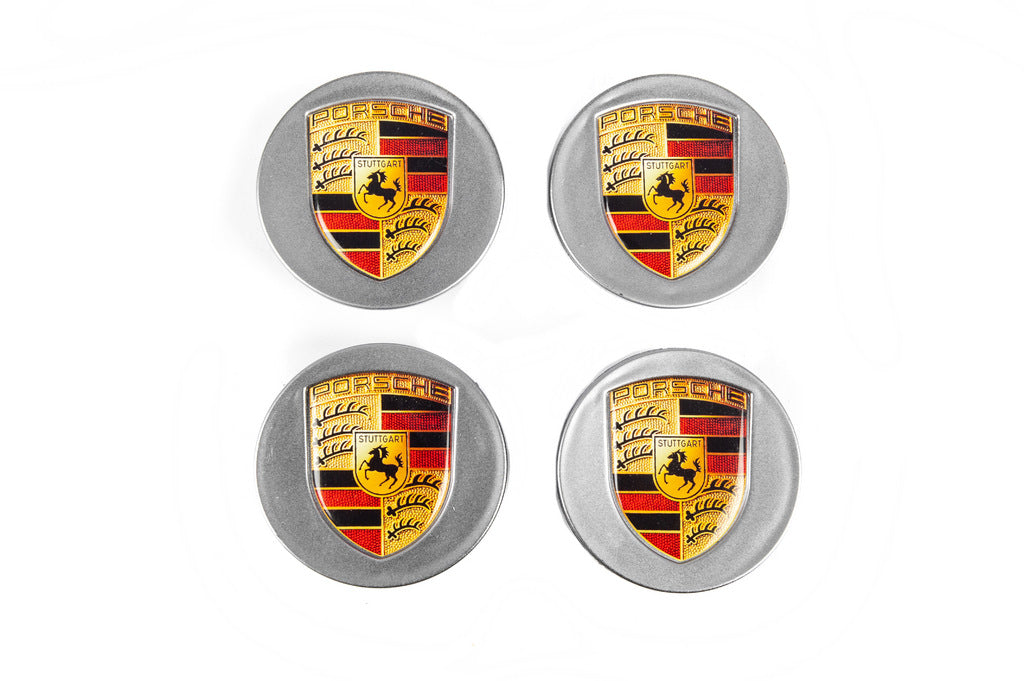 Wheel center caps 76/71mm gray (4 pcs) for Porsche - image 2
