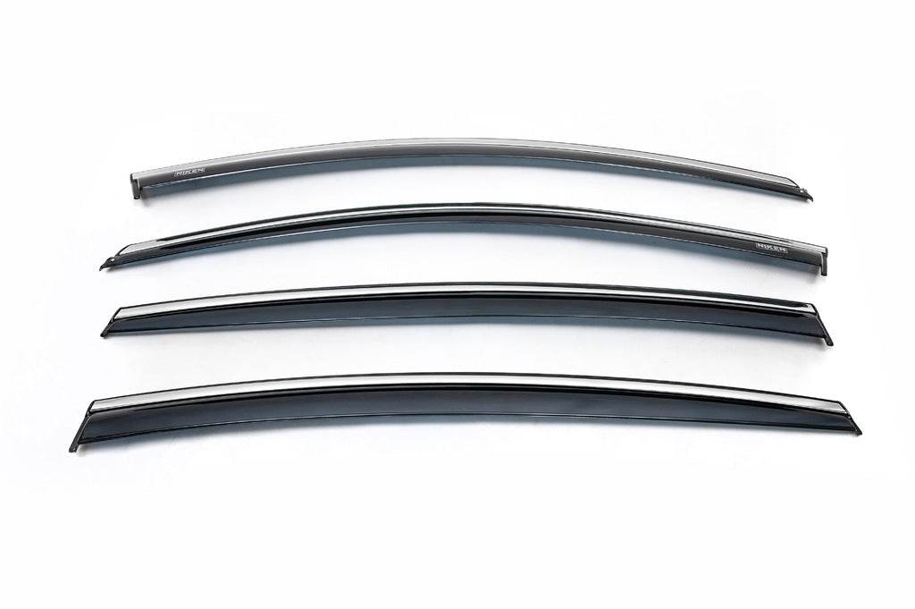 Visors with chrome SD (4 pcs, Niken) for Opel Insignia 2017-2022 - Reelken Auto