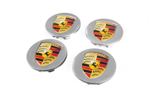 Disc caps 76/71mm gray (4 pcs.) for Porsche - Reelken Auto