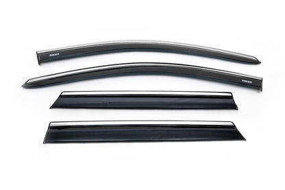 Window deflectors with chrome trim (Niken, 4 pcs) for Nissan Qashqai 2014-2021 - image 4